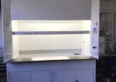 Image of a Large Steel Bench Mounted Fume Cupboard